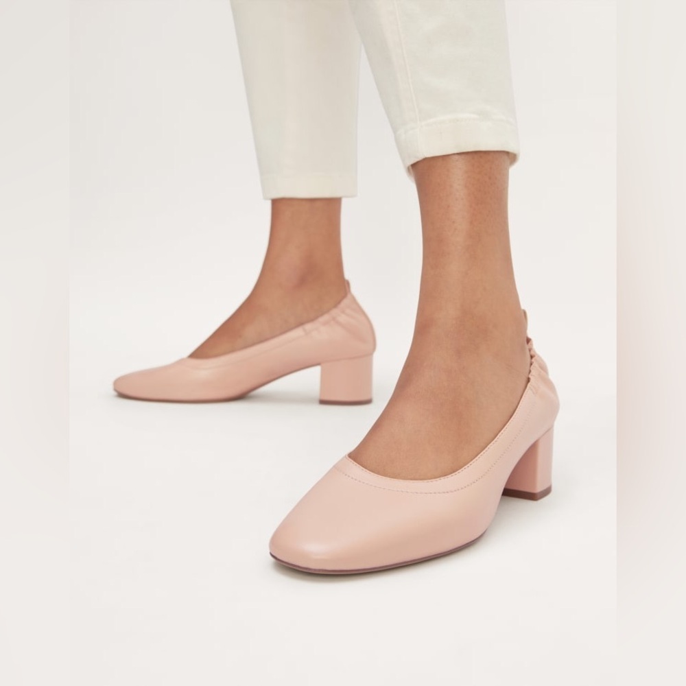Everlane Blush Pink Block Heel Pumps